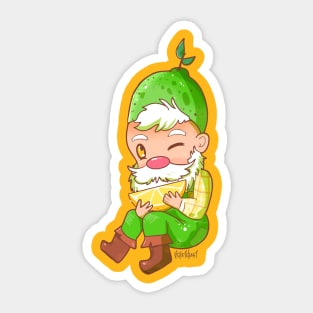 Lime Gnome Sticker